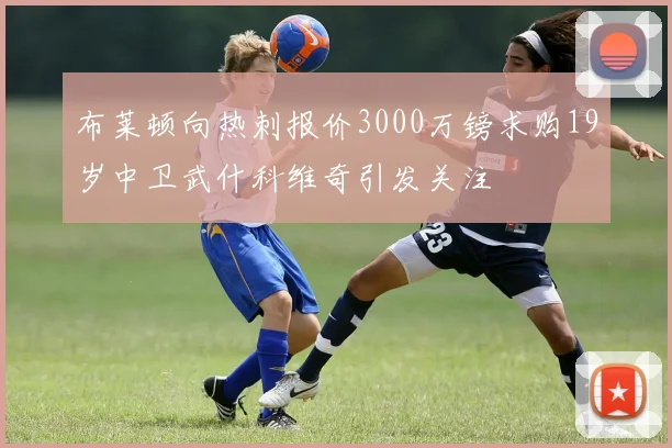布莱顿向热刺报价3000万镑求购19岁中卫武什科维奇引发关注